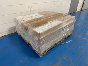 lot 81 image: HOME DECORATORS COLLECTION Lot of 24 Cases of- Tanned Ranch Oak 12 mm Thick x 7-716 in. Wide x 50-12 in. Length Laminate Flooring (18.17 sq. ft.  case).  436 total sq. ft.