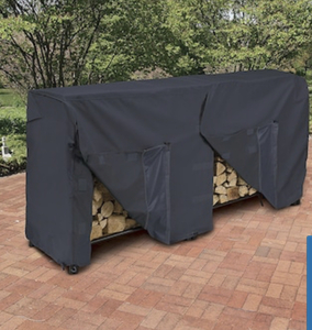 lot 105 image: STYLE SELECTIONS 98-in L x 26-in W x 44-in H Polyester Firewood Cover