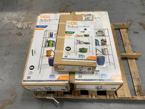lot 109 image: HDX Lot of 3 Shelving Units