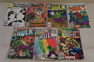 lot 123 image: Vintage Marvel Comic Books - Hulk, Spider-Man