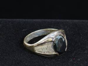 lot 22 image: Sterling Silver Ring with Black Stone