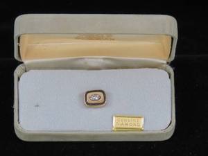 lot 34 image: Vintage Genuine Diamond Tie Tack