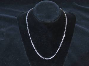 lot 52 image: Sterling Silver Figaro Necklace