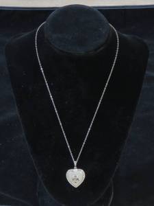 lot 56 image: Sterling Silver US Navy Heart Pendant Necklace