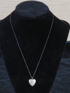 lot 58 image: Sterling Silver Heart Locket Necklace