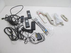 lot 49 image: Group of electrical cords, power surge protectors, etc