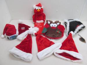 lot 148 image: Stocking, Santa hats, eye patch, cover