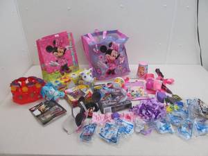 lot 249 image: Mickey bag, playdough, happy meal toys, gifts