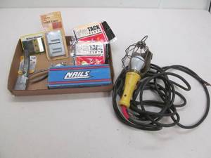 lot 279 image: Light, nails, outlet, etc