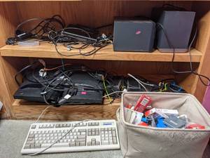 lot 244 image: Lot of Miscellaneous Electronics and Office Supplies - see photos