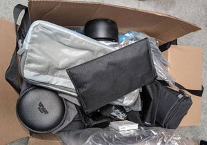 lot 259 image: Canon Powershot S95, DSLR Camera Bags, and Accessories