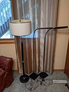 lot 233 image: Three Standing Floor Lamps