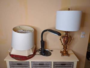 lot 278 image: Two Table Lamps and Extra Shades
