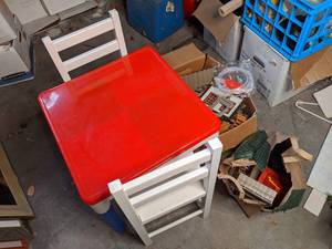 lot 322 image: Child Size Table and Box of Toys