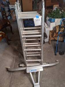 lot 331 image: Werner Aluminum Folding Articulated 16 Ladder