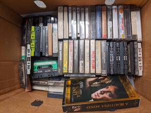 lot 354 image: Box of Assorted Cassette Tapes