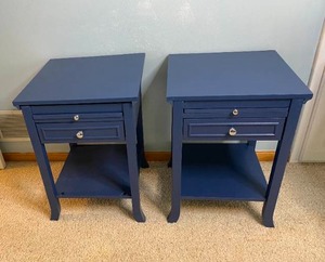 lot 134 image: Pair of Matching Painted Night Stands