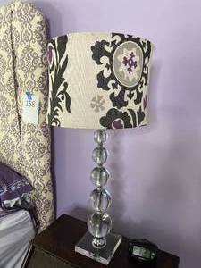 lot 152 image: Glam Table Lamp with Bold Shade
