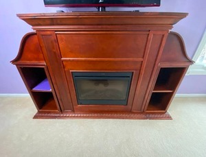 lot 154 image: Chalet Electric Fireplace Mantel and Insert