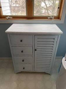 lot 161 image: Distressed Farmhouse Cabinet