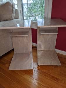 lot 23 image: Chair or Couch Side Tables with Built-In USB and AC Outlets