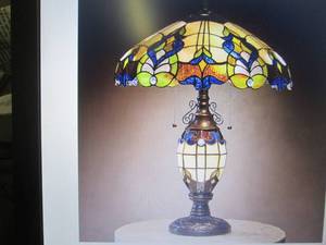 Wicklow Stained Glass Table Lamp op...
