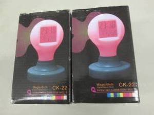2 Magic Bulb Digital Alarm Clocks...