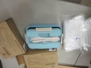 2 Wheat Straw Linch Boxes, 2 pks Ba...