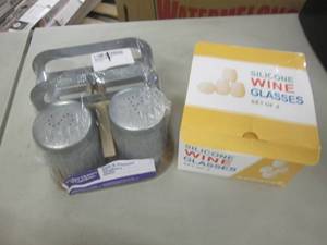 Silicone Wine Glasses, Saltpepper...