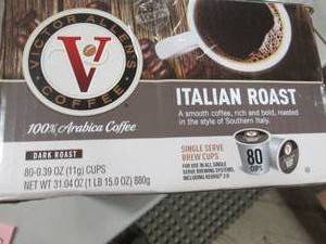 80 ct Italian Dark Roast Kcups...