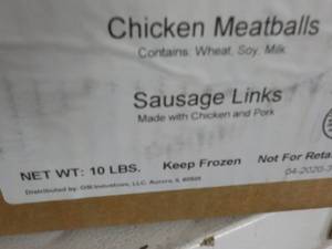 1 -5 lb. Bag Frozen Cooked Meatball...