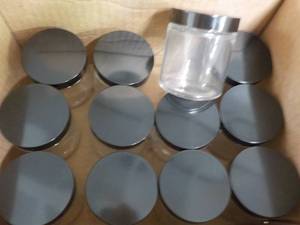 12 - 4 oz Glass Jars with Covers...