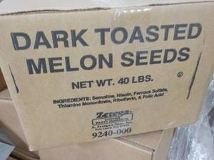 40 lb. Box Dark Toasted Melon Seeds...