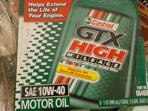 6 - 1 qt Bottles Castrol GTX High M...