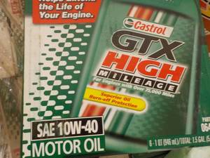 6 - 1 qt Bottles Castrol GTX High M...