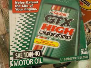 6 - 1 qt Bottles Castrol GTX High M...