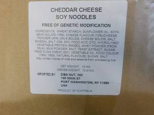 10 kg Box of Cheddar Cheese Soy Noo...