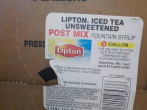 2 - 3 Gallon Lipton Iced Tea Unswee...