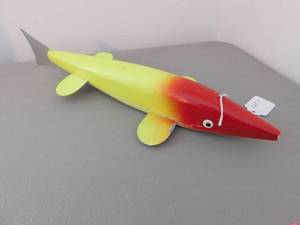 lot 1 image: Bruell 14 Fish Decoy