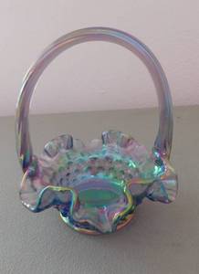 lot 102 image: Purple 4 Fenton Mini Basket