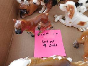 lot 115 image: 9 -  Collectible Dog Figurines