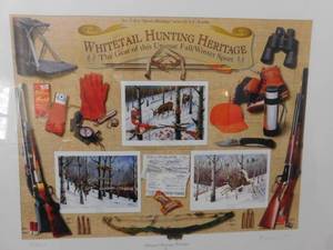 lot 159 image: Les Kouba Whitetail Heritage Print