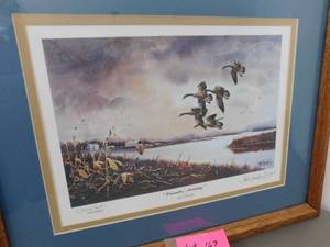 lot 167 image: Framed Les Kouba Canadas Arriving - 16 x 20