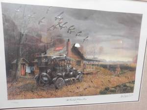 lot 171 image: Framed Les Kouba End of Era - 29 x 35