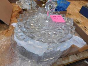 lot 226 image: 2 - Boxes of Crystal Plates & Misc.