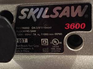 lot 24 image: Skilsaw 3600 Flooring Saw