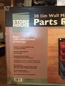 lot 28 image: 30 Bin Wall Mount Rack