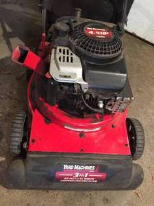 lot 34 image: Yard Machines 22 Inch Chipper  Shredder  Vac