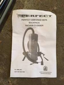 lot 62 image: Perfect Backpack Vacuum Cleaner