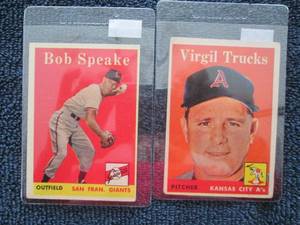 2 1958 Topps Baseball Cards...